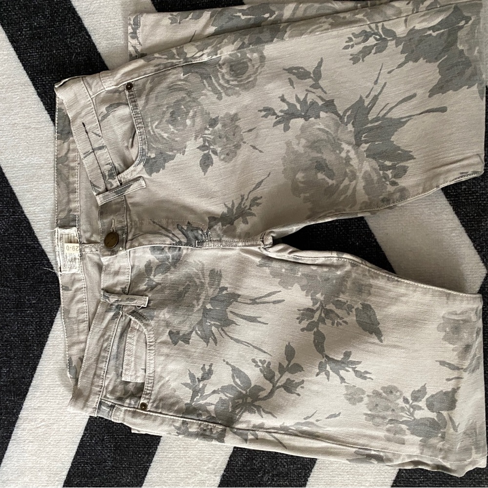 Current / Elliot Jeans - Gray Flower Pattern - image 3